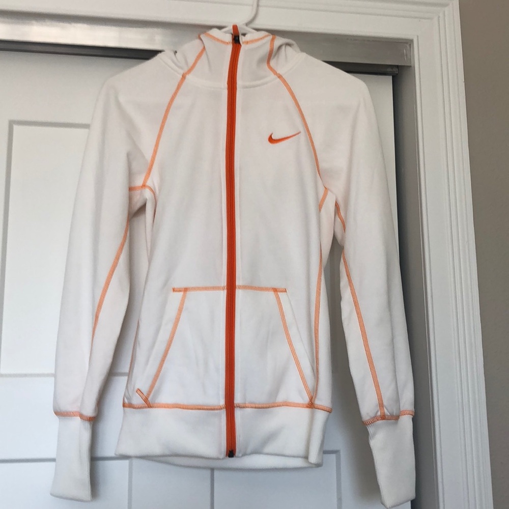 White, Nike, Zip-up, Therma Fit